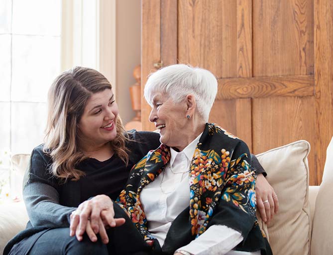 grandma with granddaughter