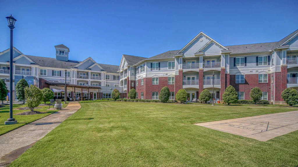 Heritage at Irene Woods outdoor games area and walkways